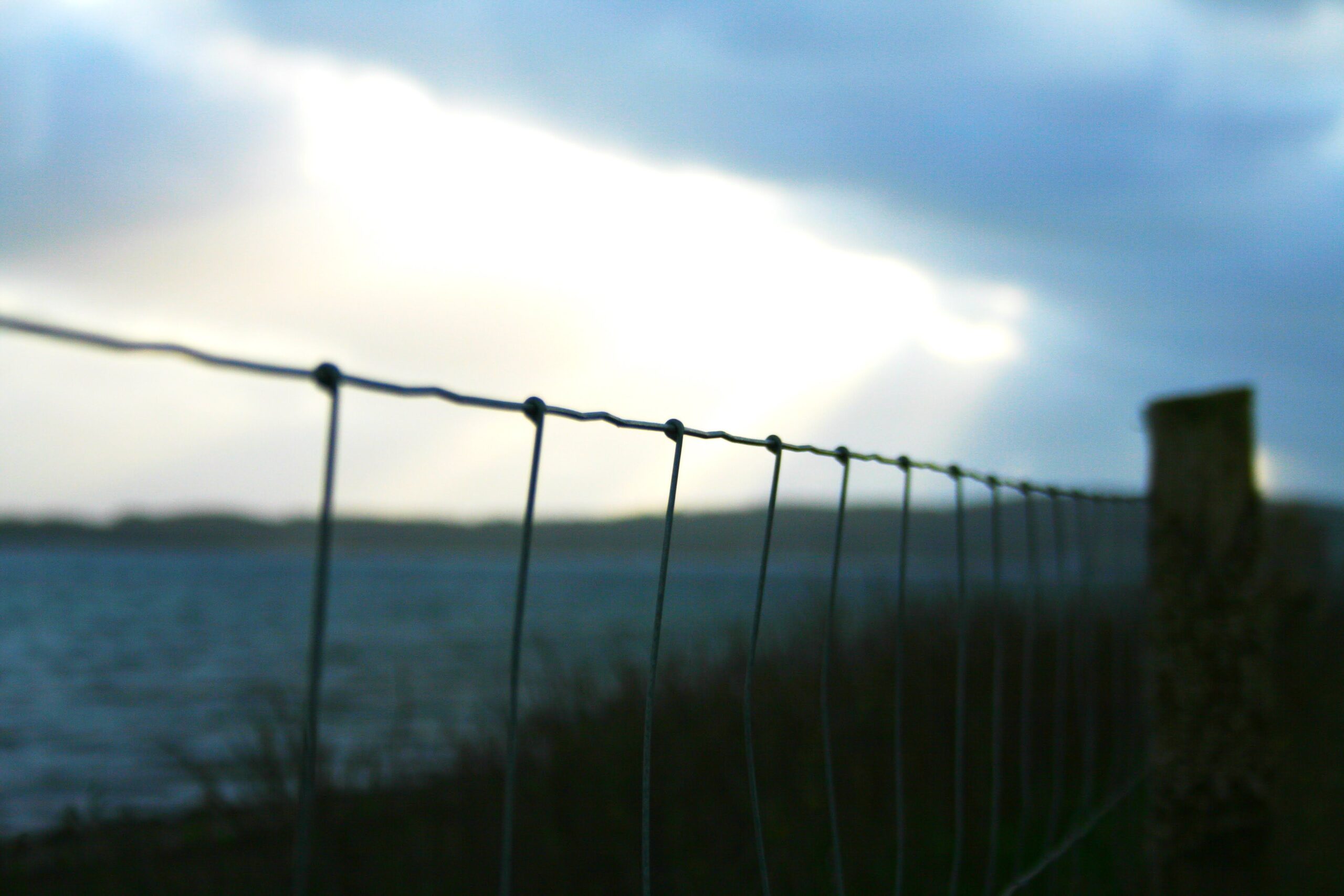 Fence line protecting a residential property perimeter