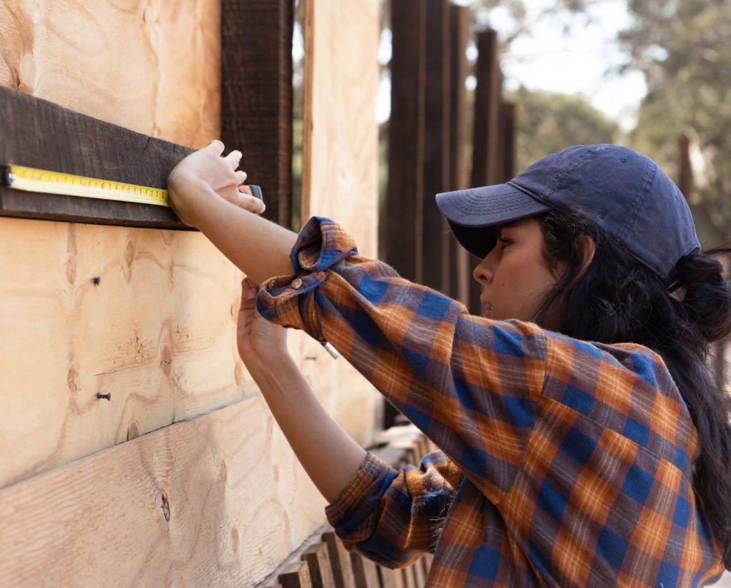 Technician installing underground dog fence components